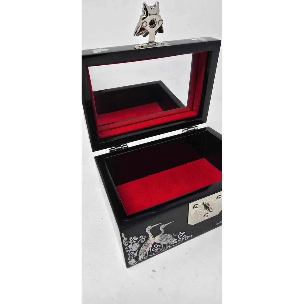 February Mountain Mother of Pearl Inlay jewelry box Korea wood trinket case